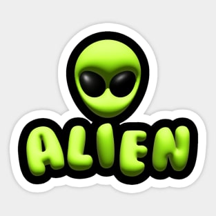 Alien Green Sticker